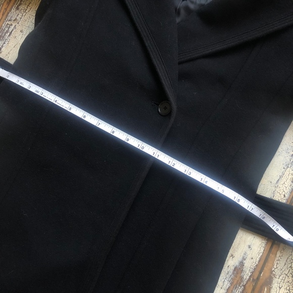 WILFRED Aritzia BORDA Belt Coat Black Italian Virgin Wool & Cashmere XS EUC - Picture 9 of 14